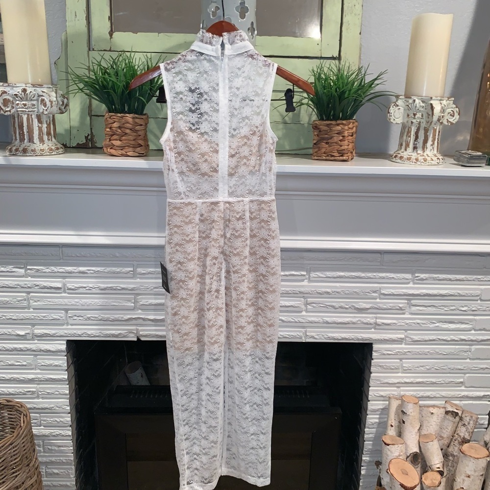 Lulu’s Visions Of Love White Lace Semi Sheer Midi Dress Bridal Formal NEW XS - Picture 6 of 6